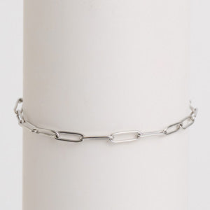 Waterproof Bracelet Narelle 6 3/4" Paperclip Chain Bracelet