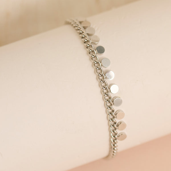 Waterproof Bracelet Narelle 6 3/4" Curb Chain Shaker Bracelet
