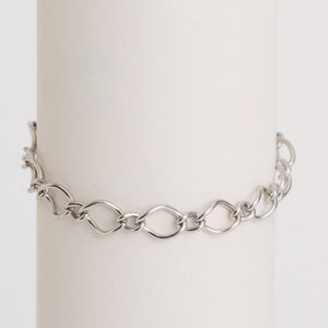 Waterproof Bracelet Narelle 6 3/4" Wavy Open Link Chain
