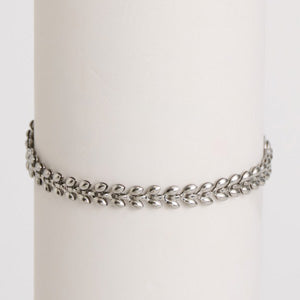 Waterproof Bracelet Narelle 6 3/4" Wheat Leaf Chain Bracelet