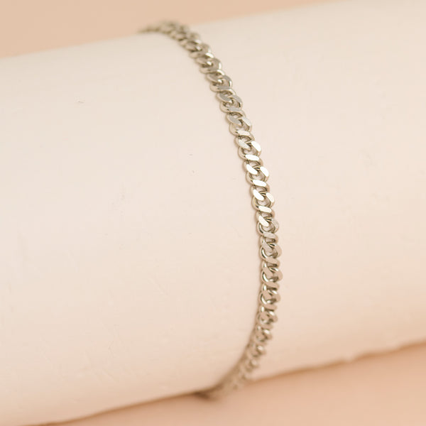 Waterproof Bracelet Narelle 6 3/4" Slim Curb Chain Bracelet