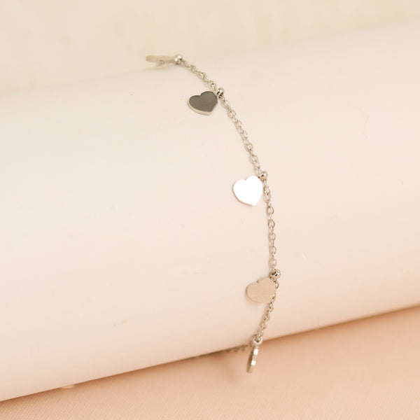 Waterproof Bracelet Narelle 6 3/4" Heart Charm Chain