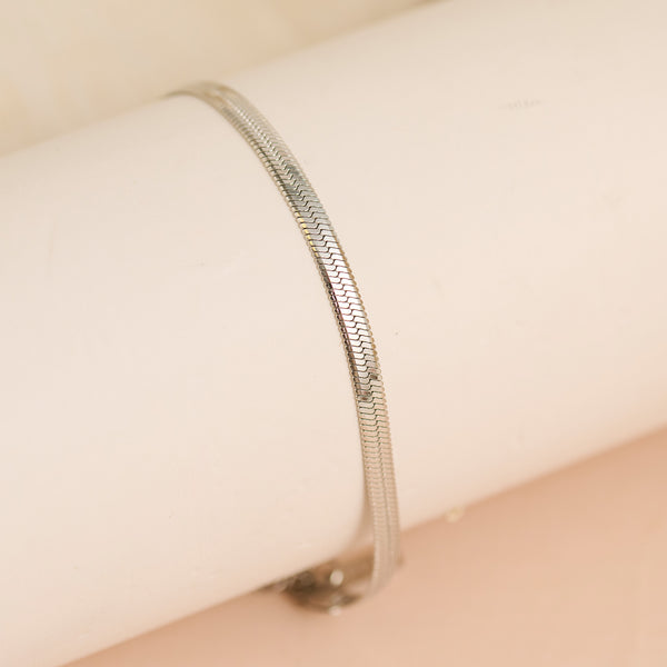 Waterproof Bracelet Narelle 6 3/4" Herringbone Chain