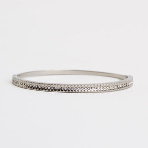 Waterproof Bracelet Narelle 6 3/4" Hinged Crystal Bangle
