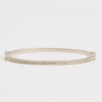 Waterproof Bracelet Narelle 6 3/4" Slim Round Crystal Bangle