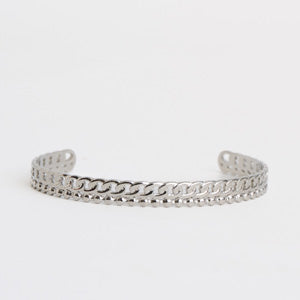 Waterproof Bracelet Narelle 6" Textured Open Cuff Bangle