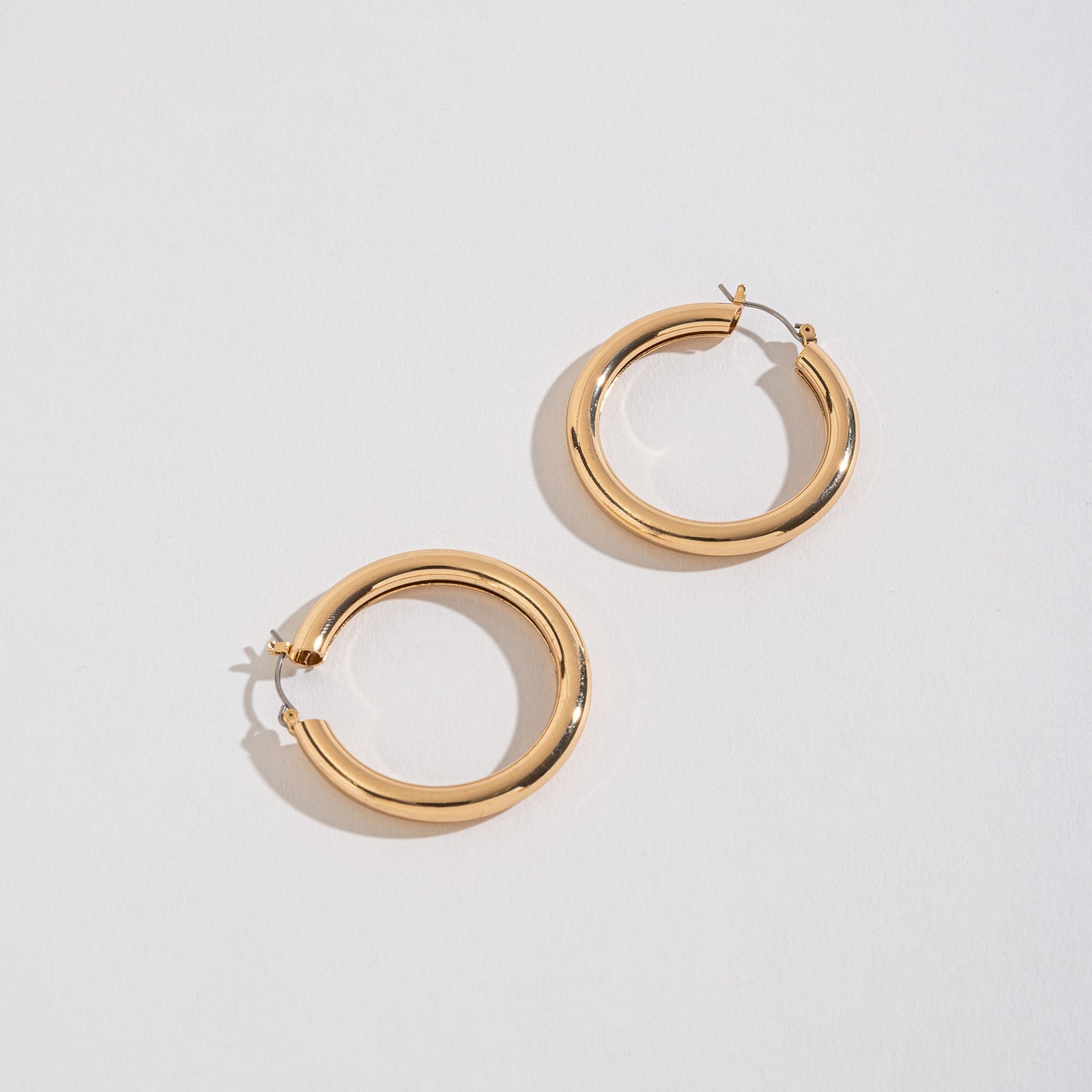 Large Tube Hoop Earrings