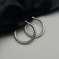 Large Tube Hoop Earrings