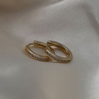 Small Pave Style Hoop Earrings