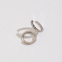 Medium Pave Style Hoop Earrings