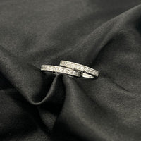 Medium Pave Style Hoop Earrings