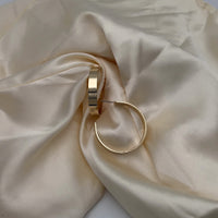 Large Flat Hoop Earrings