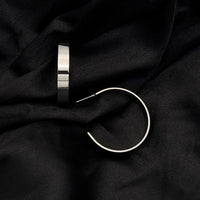 Large Flat Hoop Earrings