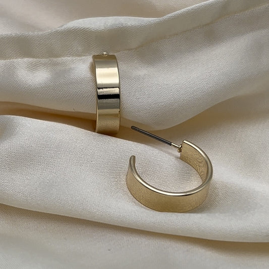 Small Flat Hoop Earrings