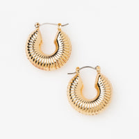 Chunky Textured Hoop Earrings
