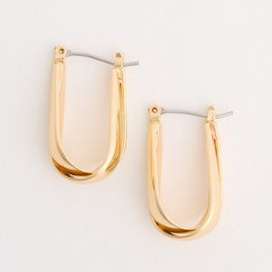 Hoop Earrings Scalloped Coin Edge Hoop Trendy Jewelry