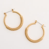 Hoop Earrings Split Texture Braided Rope Fashion Hoops