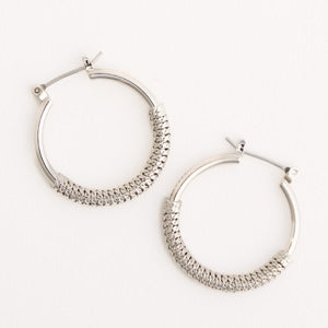 Hoop Earrings Split Texture Braided Rope Fashion Hoops