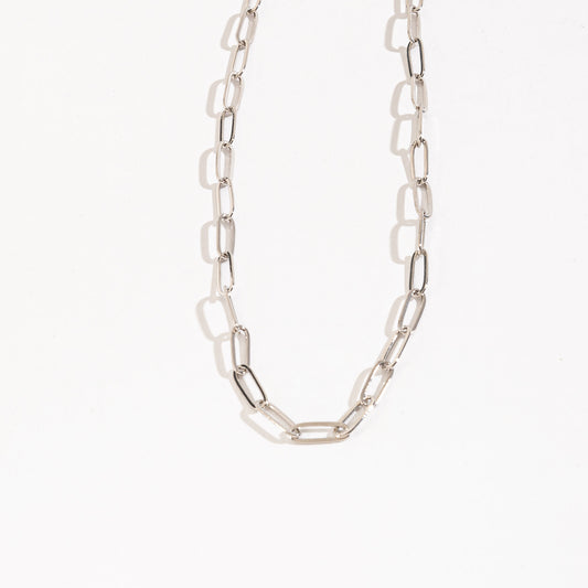 16" 5mm Paperclip Necklace Chain