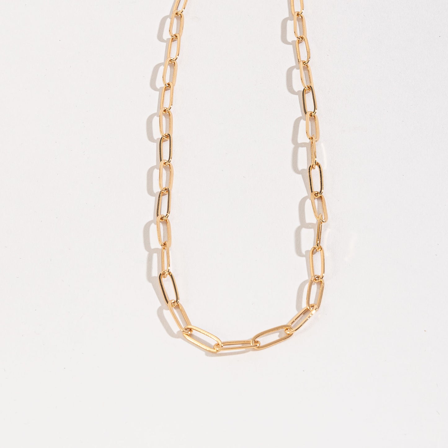 16" 5mm Paperclip Necklace Chain