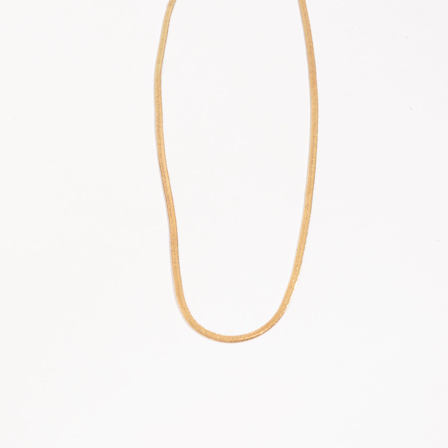 18" 3mm Herringbone Chain Necklace