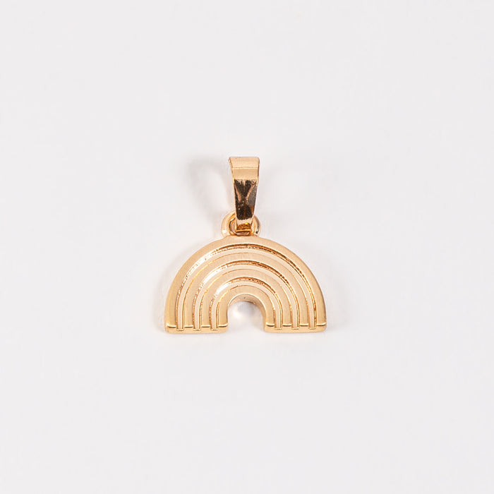 Layering Gold Rainbow Pendant Charm