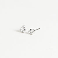 Waterproof Earrings 3mm Round Cubic Zirconia Stud Narelle