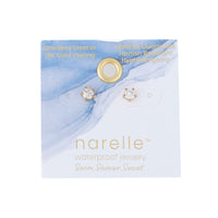 Waterproof Earrings 4mm Round Cubic Zirconia Stud Narelle