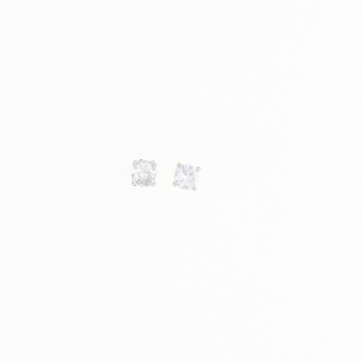 Waterproof Earrings 4mm Round Cubic Zirconia Stud Narelle
