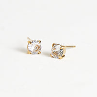 Waterproof Earrings 5mm Round Cubic Zirconia Stud Narelle