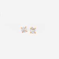Waterproof Earrings 5mm Round Cubic Zirconia Stud Narelle