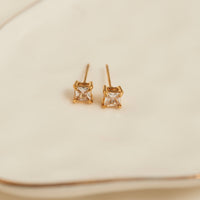 Waterproof Earrings 5mm Square Cubic Zirconia Stud Narelle