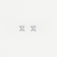 Waterproof Earrings 5mm Square Cubic Zirconia Stud Narelle