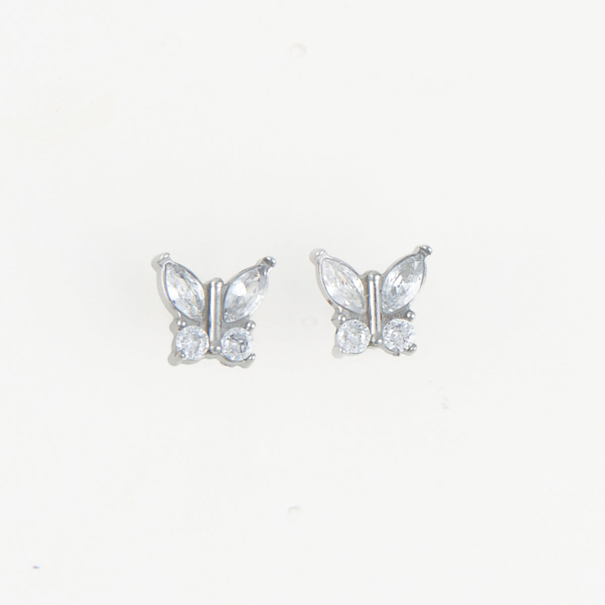 Waterproof Earrings Narelle Cubic Zirconia Butterfly Stud