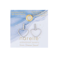 Waterproof Earrings Narelle Heart Outline Bar Studs