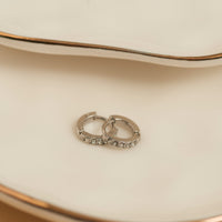 Waterproof Earrings Narelle Pave Huggie Hoop Gold & Steel