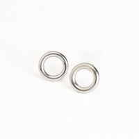 Waterproof Earrings Circle Studs Stainless Steel & Gold