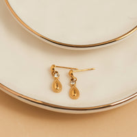 Waterproof Earrings Narelle Teardrop Dangle Drop 18K Gold