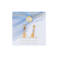 Waterproof Earrings Narelle Teardrop Dangle Drop 18K Gold