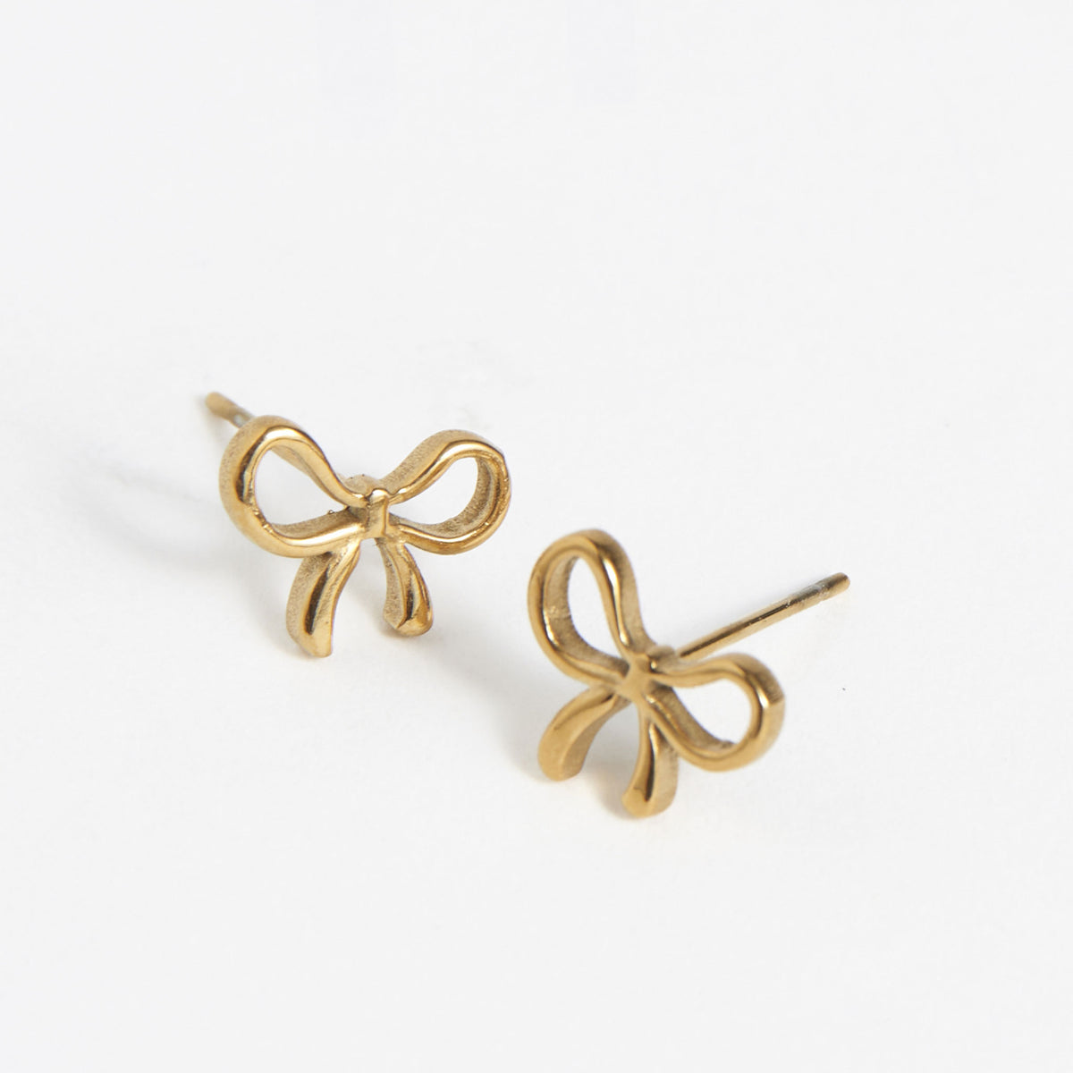 Waterproof Earrings Narelle Stud Bow in 18K Gold Finish