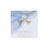 Waterproof Earrings Narelle Stud Bow in 18K Gold Finish