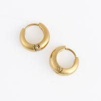 Waterproof Earrings Narelle Hoop Graduated Huggie in Gold & Steel