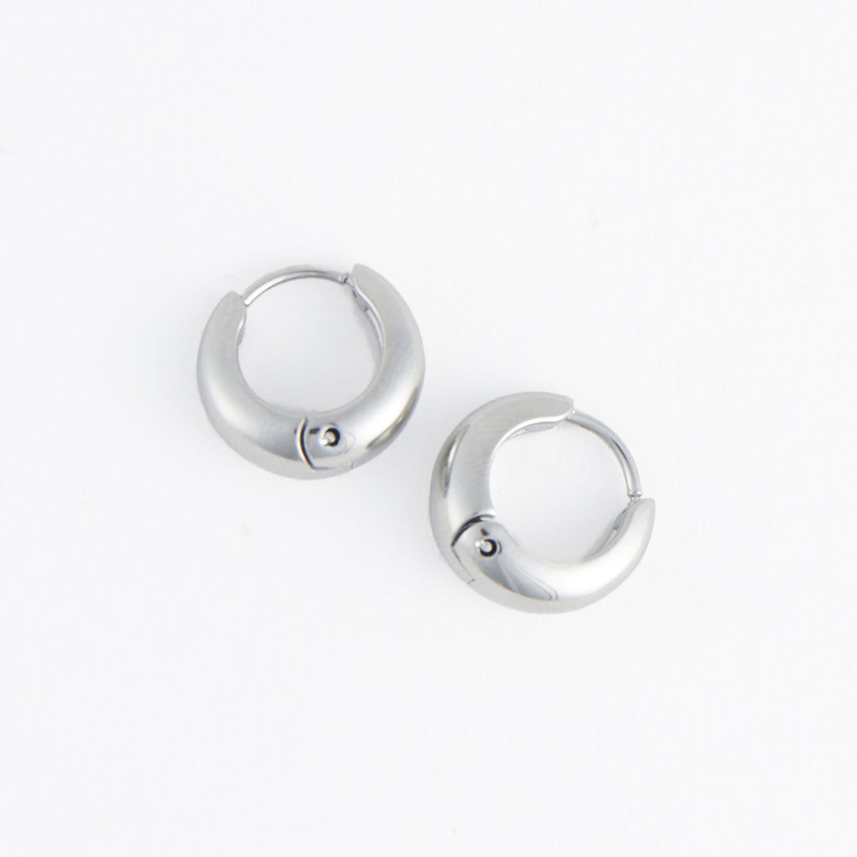 Waterproof Earrings Narelle Hoop Graduated Huggie in Gold & Steel
