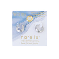 Waterproof Earrings Narelle Hoop Graduated Huggie in Gold & Steel