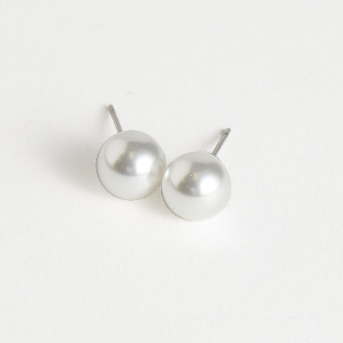 Waterproof Earrings Narelle Faux Pearl in Stainless Steel Stud