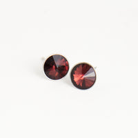 Waterproof Earrings Narelle Rivoli Crystal Studs in Steel