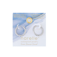 Waterproof Earrings Narelle Hammered Huggie Hoop