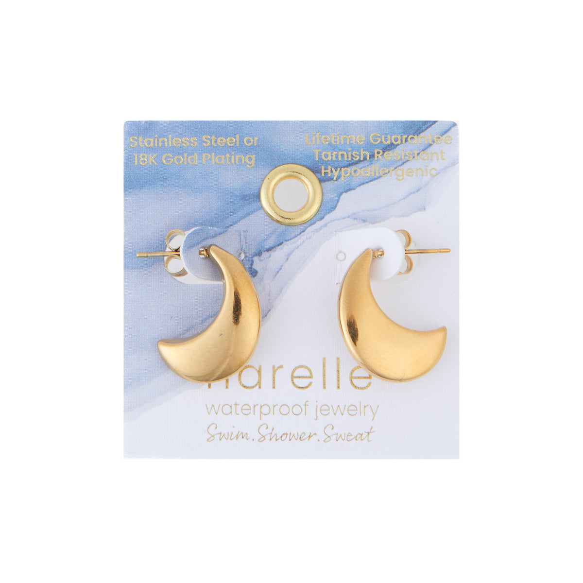 Waterproof Earrings Narelle Pointed Waterdrop Stud