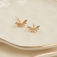 Waterproof Earrings Narelle Mini Crawler Studs with Cubic Zirconia