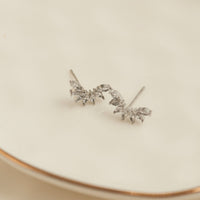Waterproof Earrings Narelle Mini Crawler Studs with Cubic Zirconia